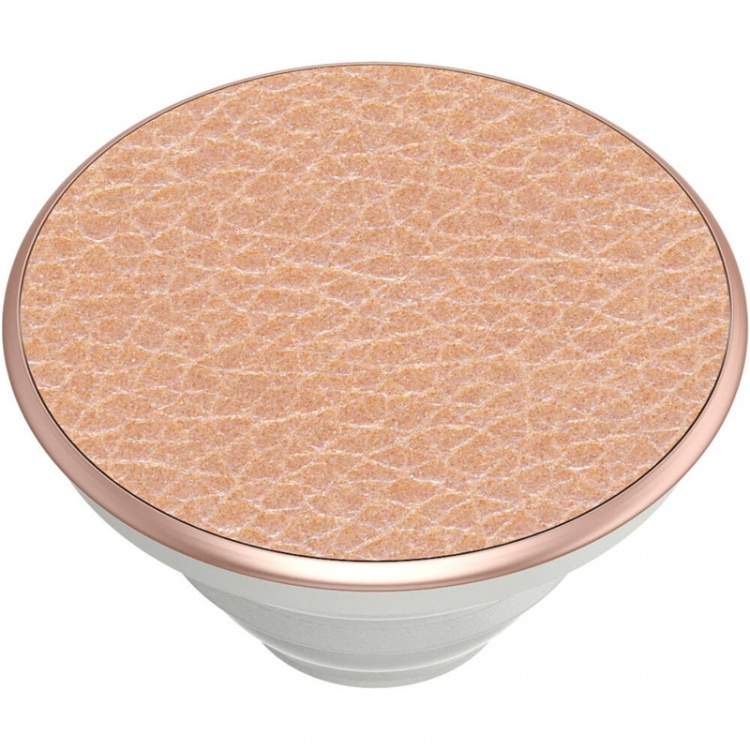 PopSockets PopGrip PREMIUM Pebbled Vegan Leather Rose Gold