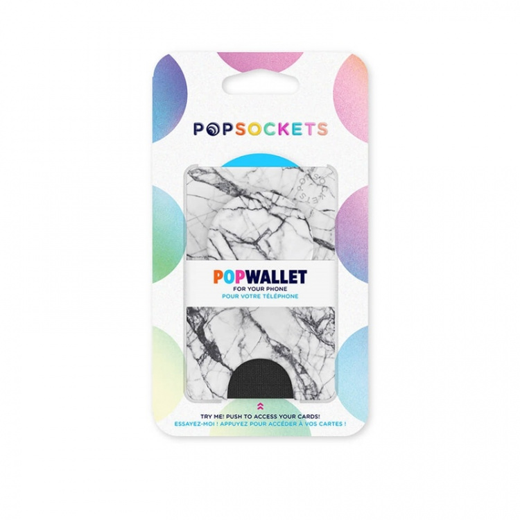 PopSockets PopWallet+ Dove White Marble PopSockets PopWallet+ Dove White Marble