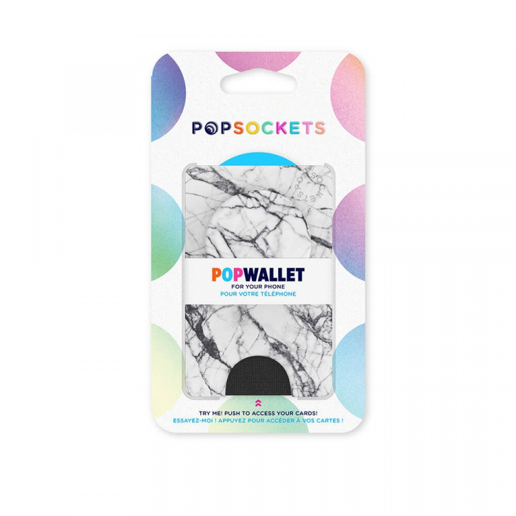 PopSockets PopWallet+ Dove White Marble PopSockets PopWallet+ Dove White Marble