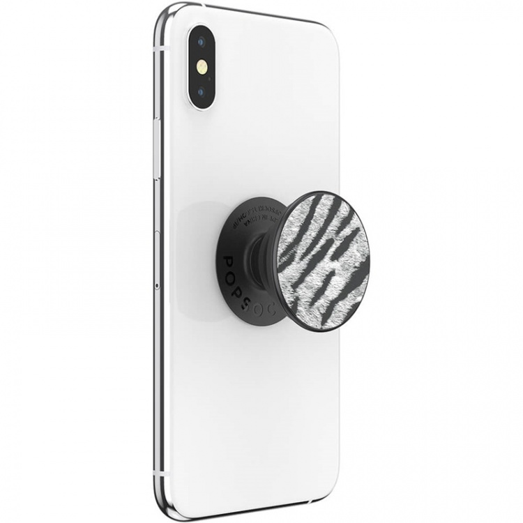 PopSockets PopGrip PREMIUM Vegan Leather Zebra