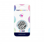 PopSockets PopGrip PREMIUM Vegan Leather Zebra