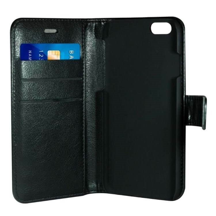 Radicover Strålingsbeskyttende Wallet PU iPhone 6/7/8/SE2020/22 Flipcover RFID Sort