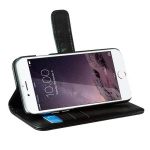 Radicover Strålingsbeskyttende Wallet PU iPhone 6/7/8/SE2020/22 Flipcover RFID Sort