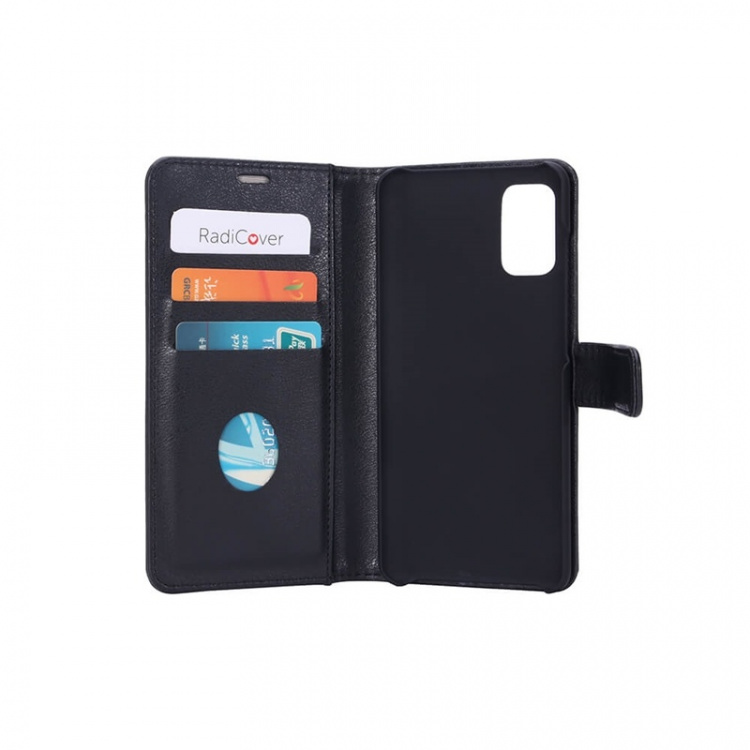 Radicover Strålingsbeskyttende Wallet PU Samsung Galaxy A41 Flipcover RFID Sort