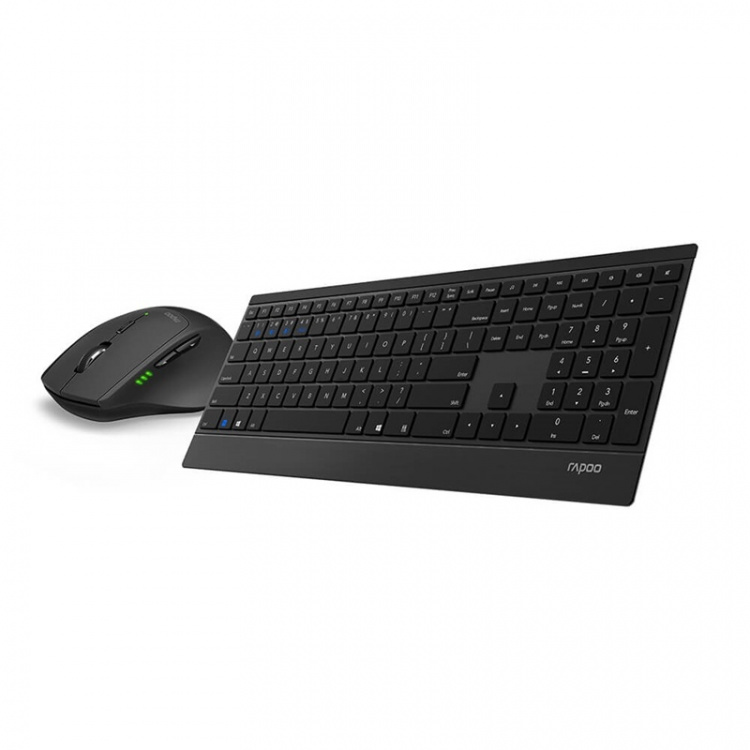 Rapoo Tastatur/Mus Sæt 9500M Multi-Mode Trådløst Sort