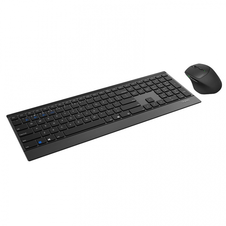 Rapoo Tastatur/Mus Sæt 9500M Multi-Mode Trådløst Sort