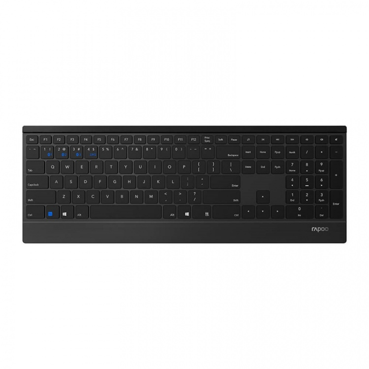 Rapoo Tastatur/Mus Sæt 9500M Multi-Mode Trådløst Sort