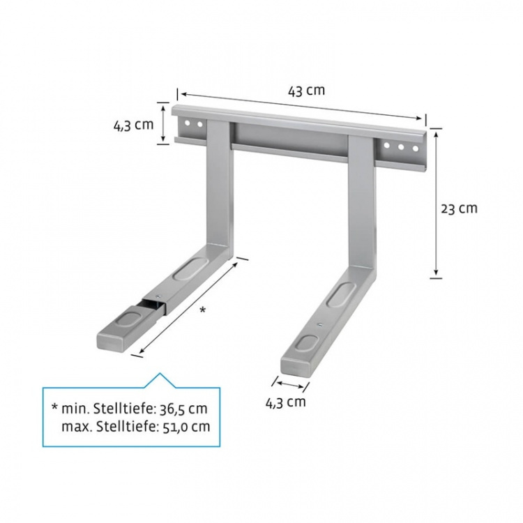 XAVAX Vægbeslag Mikroovn Sølv