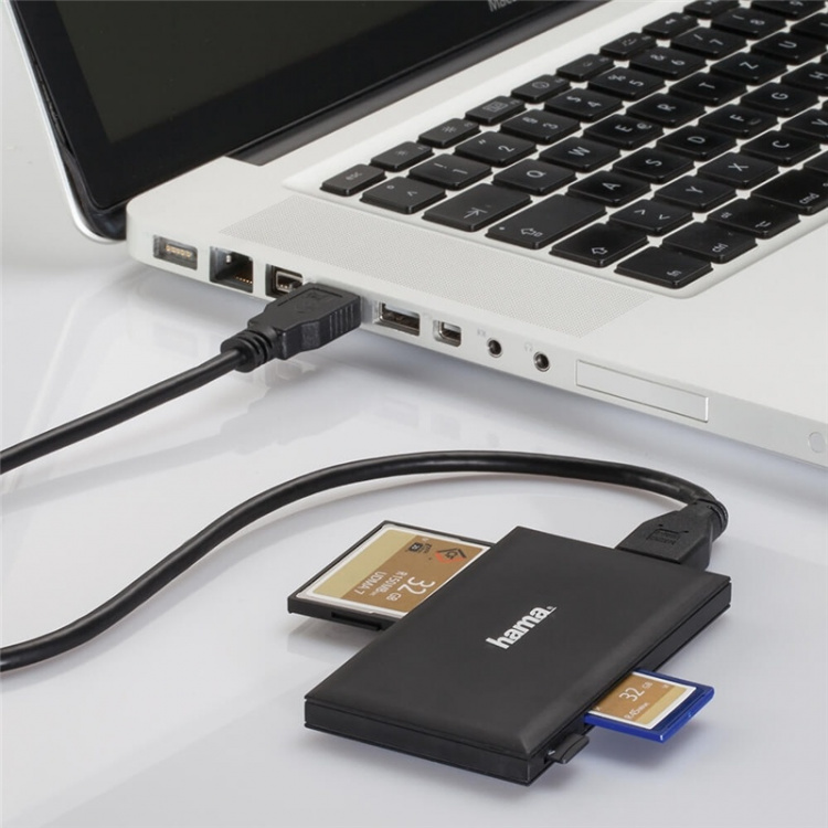 Hama Kortæser USB 3.0 Multi SD/Micro/CF/MS Sort