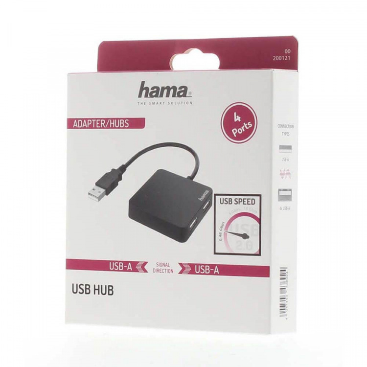 Hama Hub USB-A 2.0 4x Porte 480 Mbit/s