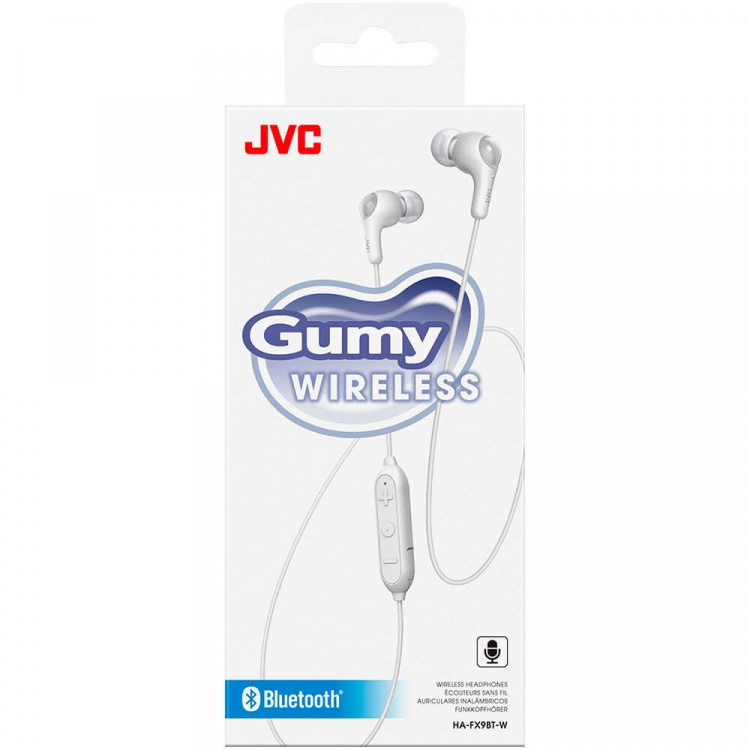 JVC Hovedtelefon In-Ear FX9BT Gumy Trådløs Hvid Mic JVC Hovedtelefon In-Ear FX9BT Gumy Trådløs Hvid Mic