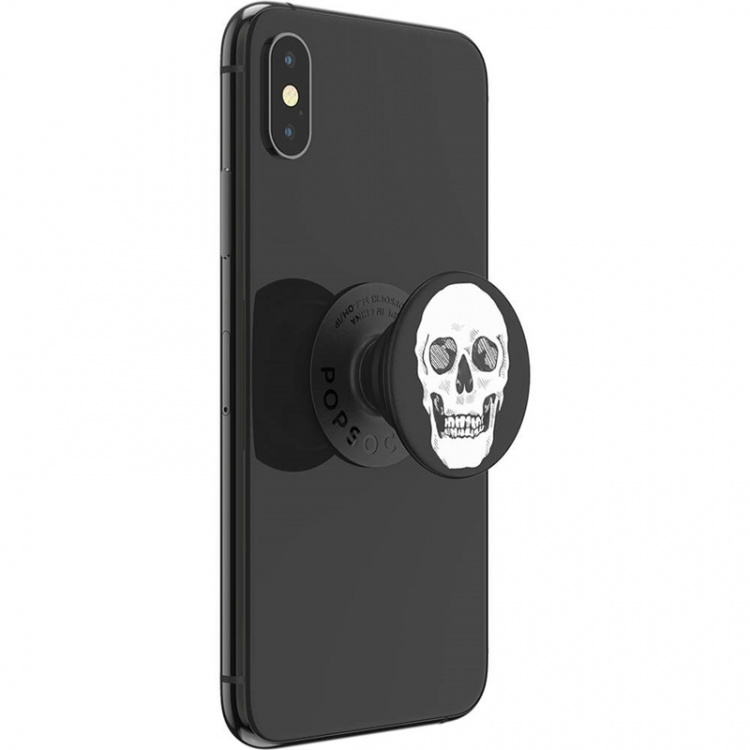 POPSOCKETS Shaky Bones White Aftageligt Greb m. Standerfunktion