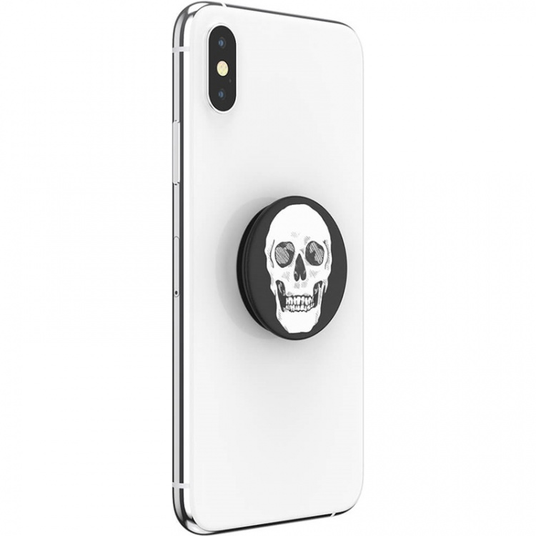 POPSOCKETS Shaky Bones White Aftageligt Greb m. Standerfunktion