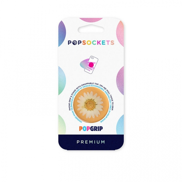 PopSockets PopGrip PREMIUM Pressed Flower White Daisy