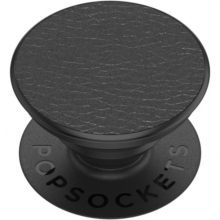 PopSockets PopGrip PREMIUM Pebbled Vegan Leather Black