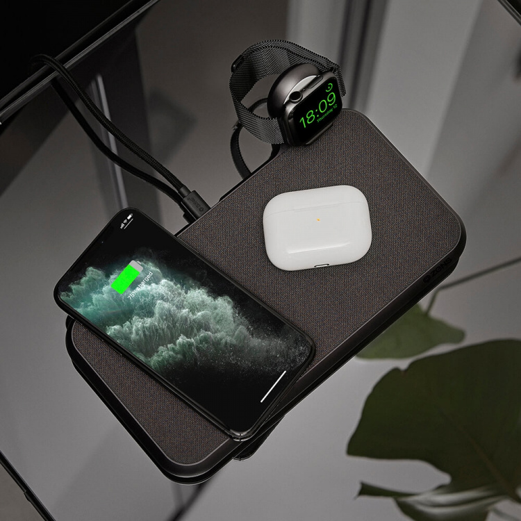 Zens Apple Watch Lader Qi USB-Stick Aluminium Sort