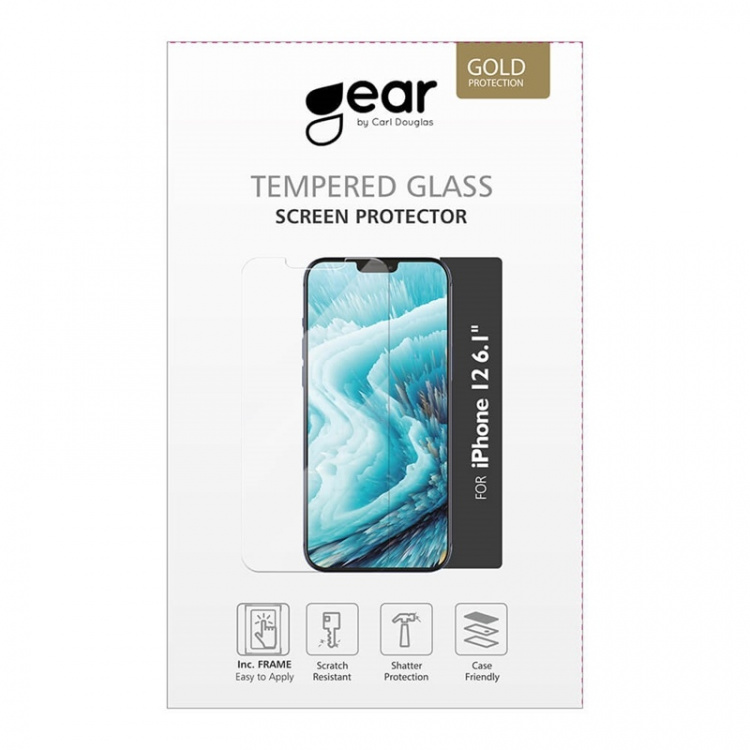 Gear Skærmbeskyttelse Hærdet Glas 2.5D Gold Case Friendly - iPhone 12/12 Pro
