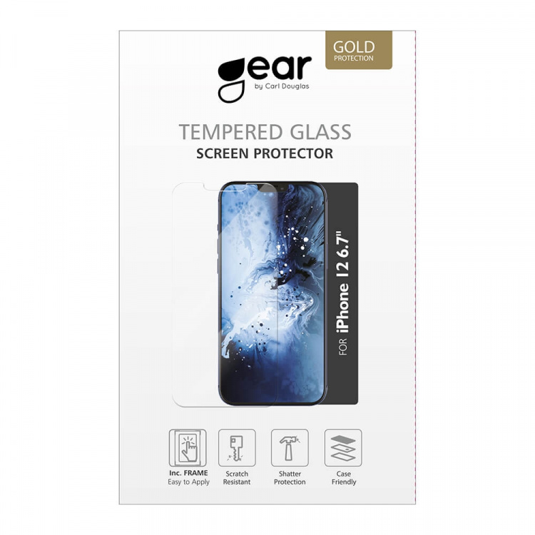 Gear Skærmbeskyttelse Hærdet Glas 2.5D Gold Case Friendly - iPhone 12 Pro Max