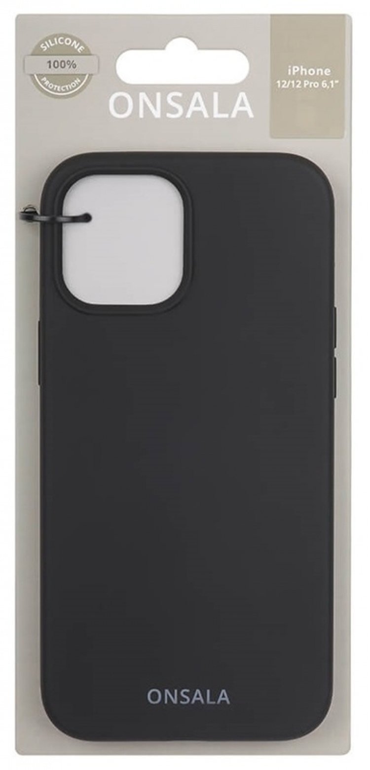 Onsala Mobilcover Silikone Black - iPhone 12 / 12 Pro
