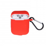 Airpods Beskyttelsesetui med krog, rød