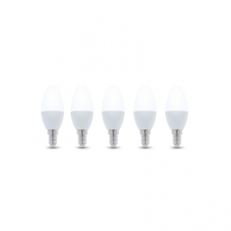 LED-lampe E14, C37, 3W, 230V, 3000K 5-pak, Varm hvid LED-lampe E14, C37, 3W, 230V, 3000K 5-pak, Varm hvid