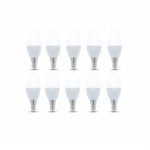 LED-lampe E14, C37, 3W, 230V, 3000K 10-pak, Varm hvid LED-lampe E14, C37, 3W, 230V, 3000K 10-pak, Varm hvid