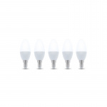 LED-lampe E14, C37, 3W, 230V, 4500K 5-pak, hvid neutral LED-lampe E14, C37, 3W, 230V, 4500K 5-pak, hvid neutral