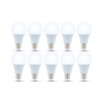 LED-lampe E27, 6W, 230V, 3000K 10-pak, Varm hvid