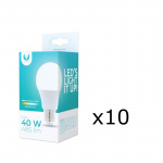 LED-lampe E27, 6W, 230V, 4500K 10-pak, hvid neutral
