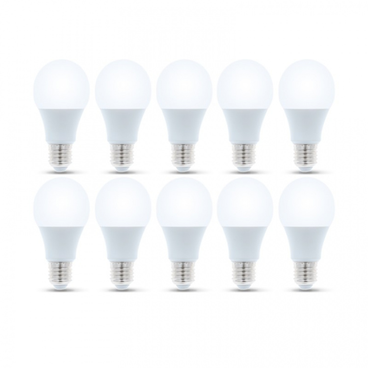 LED-lampe E27, 6W, 230V, 4500K 10-pak, hvid neutral