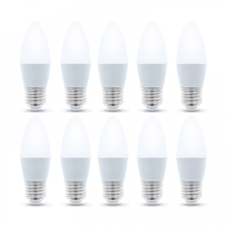 LED-lampe E27, 3W, 230V, 3000K, 10-pak, Varm hvid