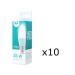 LED-lampe E27, 3W, 230V, 4500K 10-pak, hvid neutral LED-lampe E27, 3W, 230V, 4500K 10-pak, hvid neutral