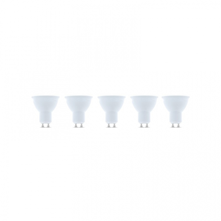 LED-lampe GU10, 7W, 230V, 3000K, 5-pak, Varm hvid