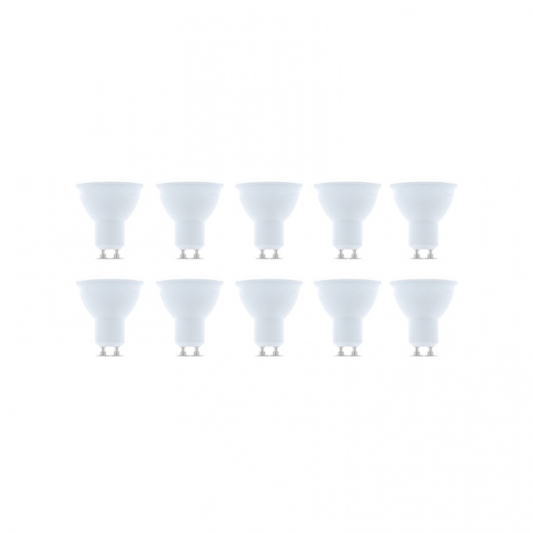 LED-lampe GU10, 7W, 230V, 3000K, 10-pak, Varm hvid LED-lampe GU10, 7W, 230V, 3000K, 10-pak, Varm hvid