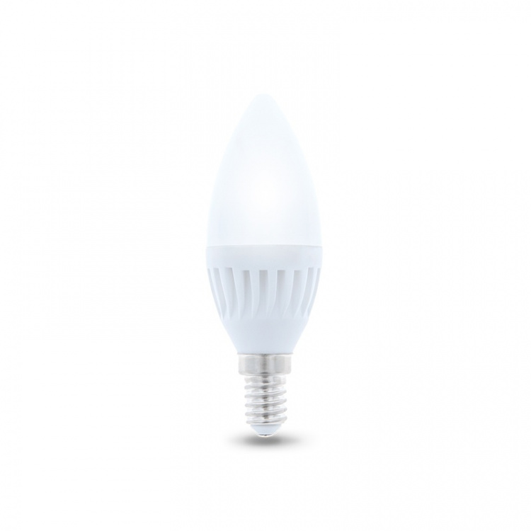 LED-lampe E14, C37, 10W, 230V, 6000K, keramik, kølig hvid