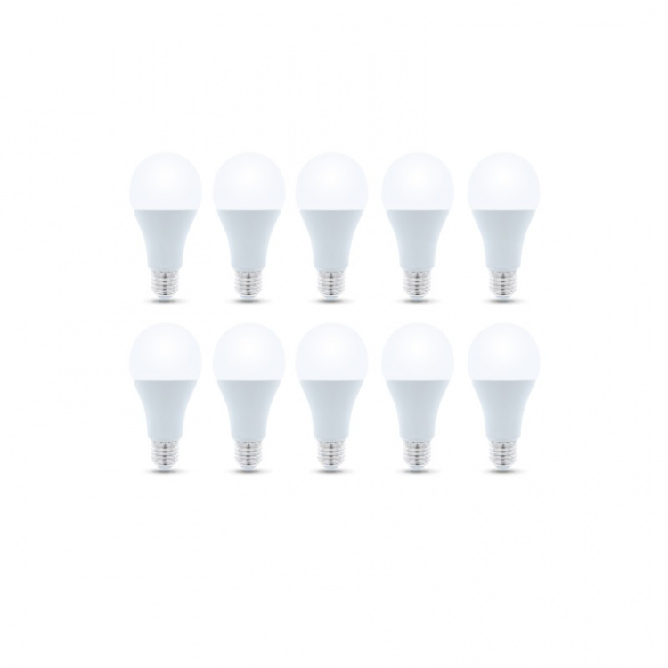 LED-lampe E27, A65, 15W, 230V, 3000K 10-pak, Varm hvid LED-lampe E27, A65, 15W, 230V, 3000K 10-pak, Varm hvid