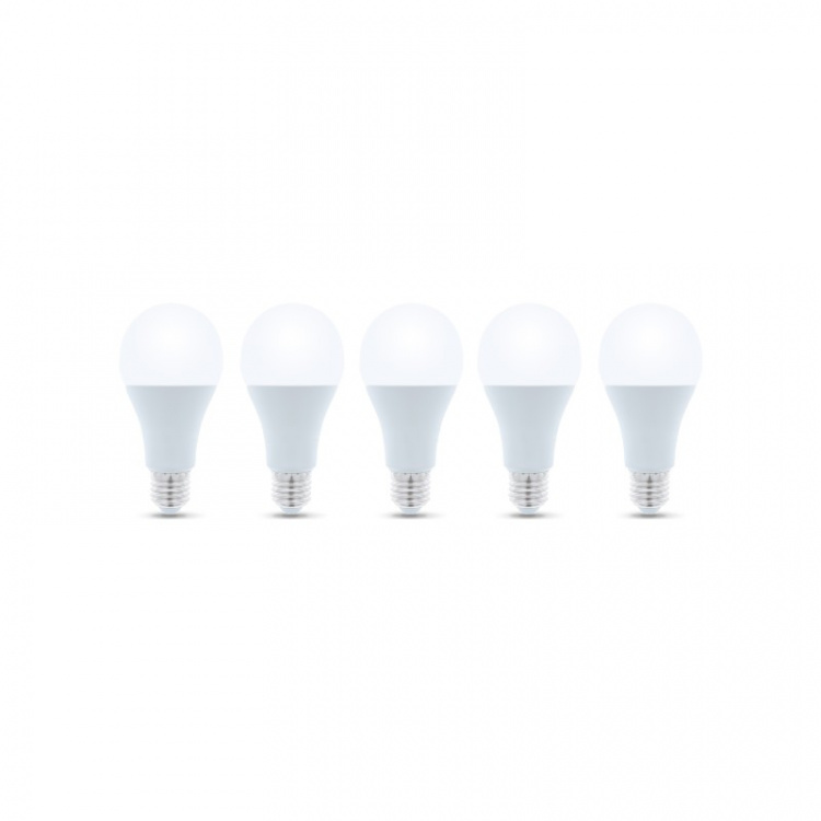 LED-lampe E27, A65, 15W, 230V, 4500K 5-pak, Hvid neutral