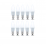 LED-lampe E27, 6W, 3000K 10-pak, varm hvid