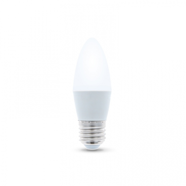 LED-lampe E27, C37, 6W, 4500K, hvid neutral LED-lampe E27, C37, 6W, 4500K, hvid neutral