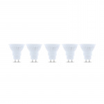 LED-lampe, GU10, 10W, 230V, 4500K, keramik, 5-pak, hvid neutral