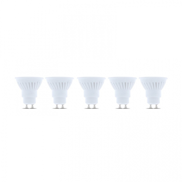 LED-lampe, GU10, 10W, 230V, 4500K, keramik, 5-pak, hvid neutral