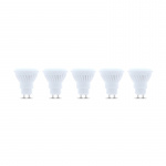 LED-lampe, GU10, 10W, 230V, 6000K, Keramik, 5-pak, Kølig hvid