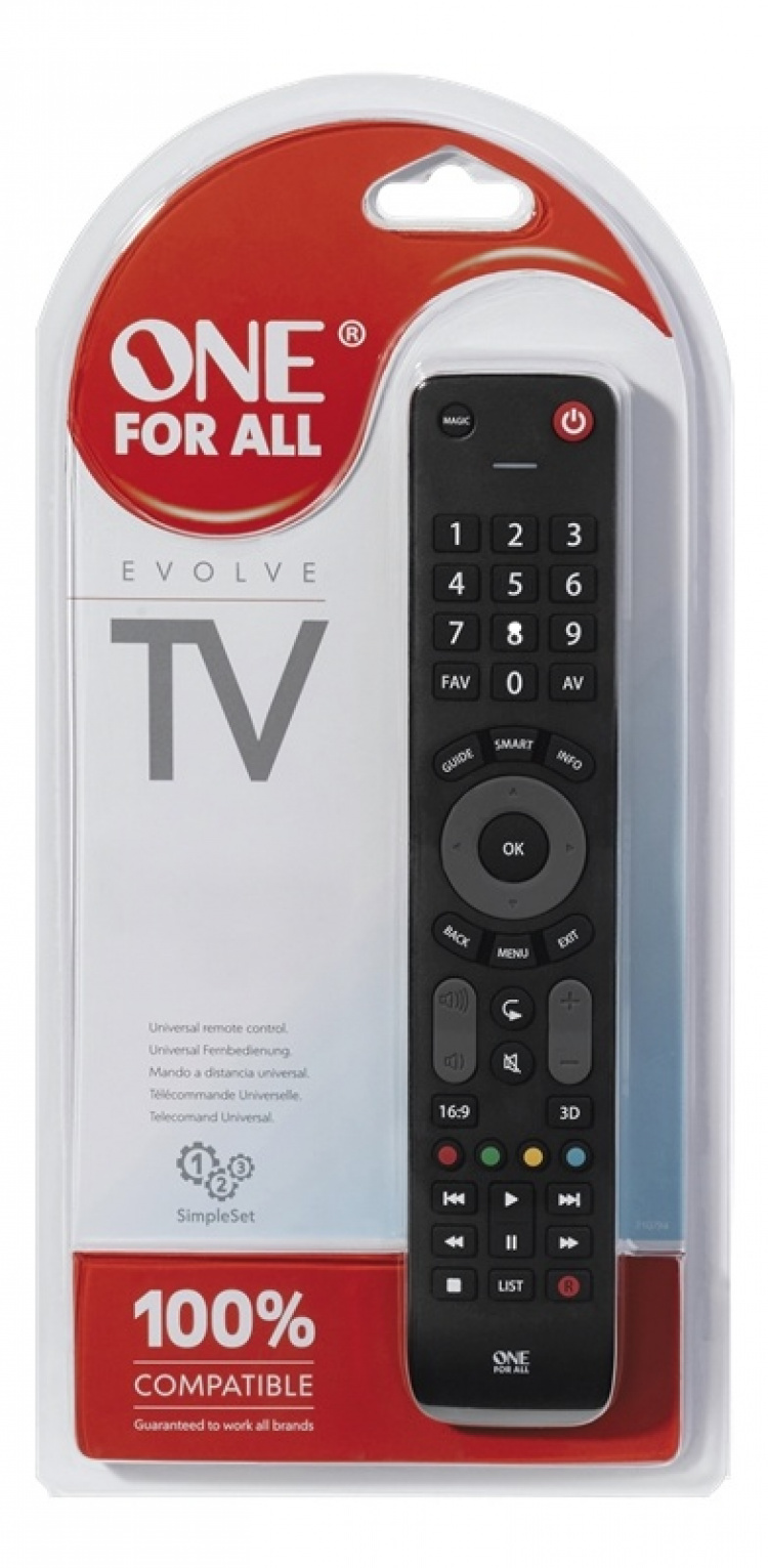 ONE FOR ALL URC 7115 Universal fjernbetjening, Evolve TV