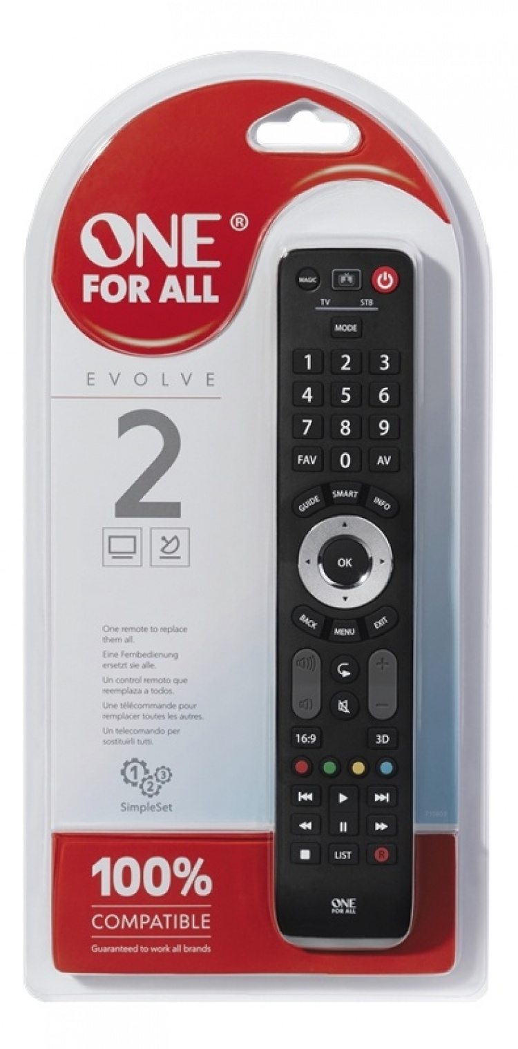 One For All URC 7125 Universal Remote Control Evolve 2