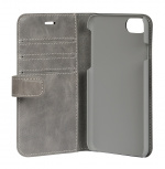 Essentials iPhone 6/7/8/SE (2020), Läder wallet 3 kort, grå