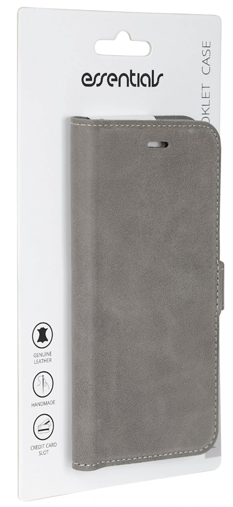 Essentials iPhone 6/7/8/SE (2020), Läder wallet 3 kort, grå