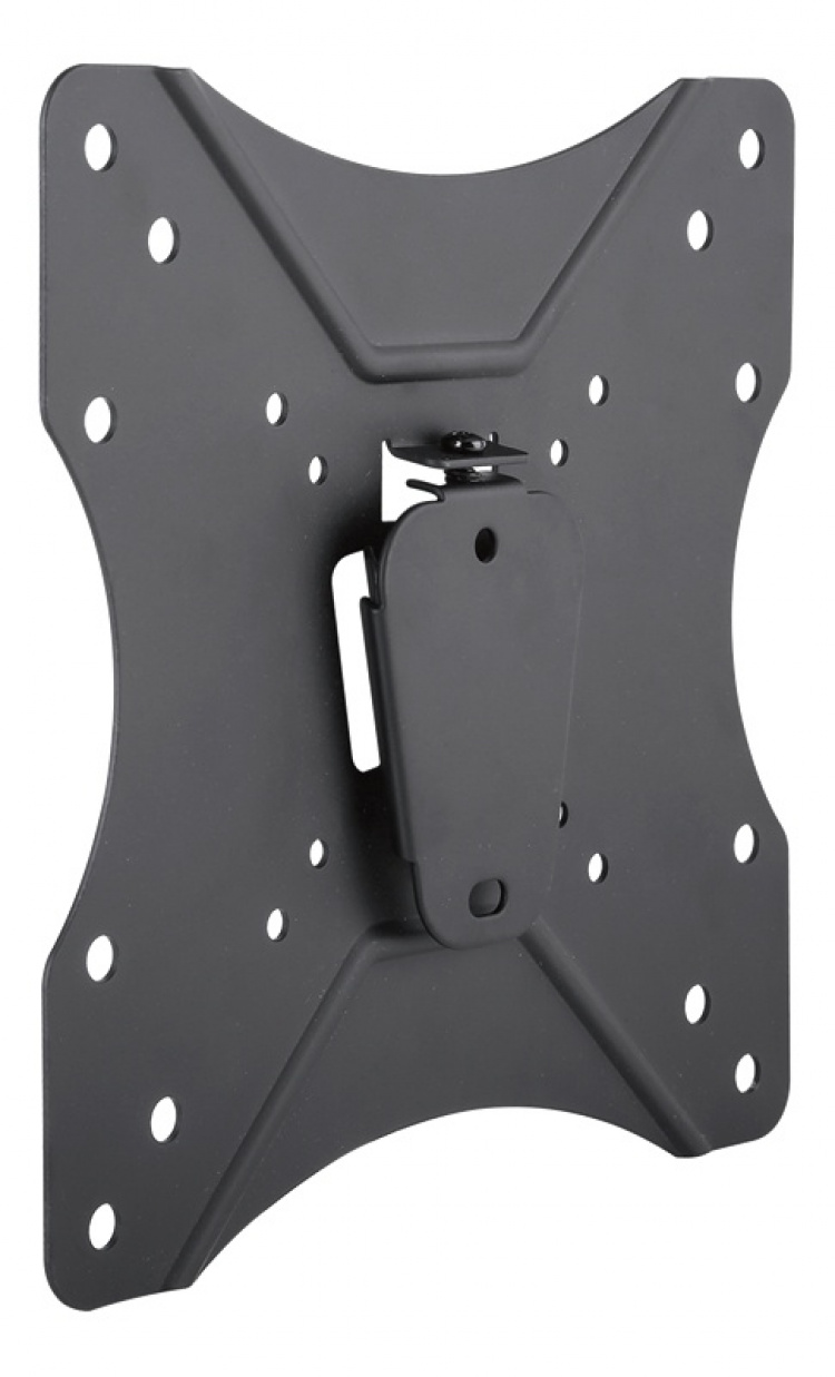 DELTACO OFFICE Compact Slim fast vægbeslag, 23-42 tommer, 25 kg, sort