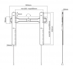 DELTACO Office, fixed ultra-slim wall, 32 DELTACO Office, fixed ultra-slim wall, 32
