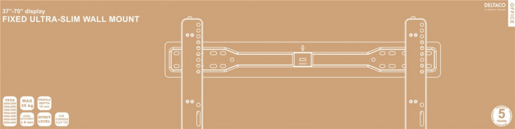 DELTACO Office, fixed ultra-slim wall, 37 DELTACO Office, fixed ultra-slim wall, 37