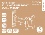 DELTACO Office, full-motion 2-way wall, 13 DELTACO Office, full-motion 2-way wall, 13